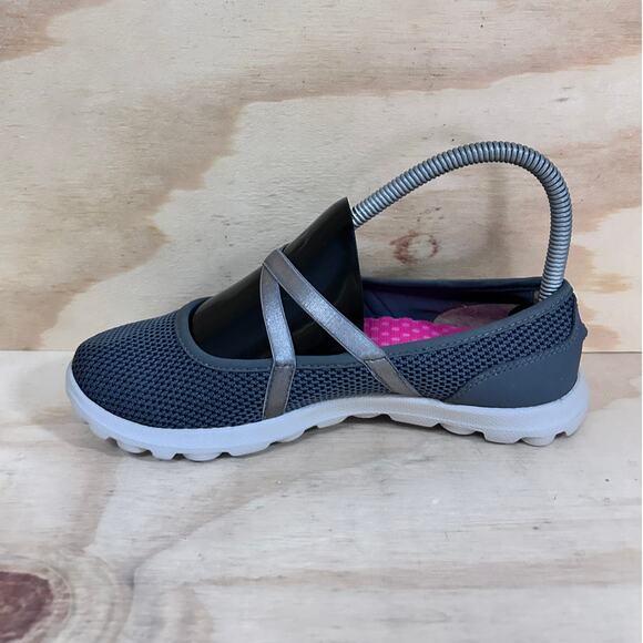 Skechers - Goga Mat - Sneakers - Gray - Women's - 6 - SN 13811 - Picture 4 of 9